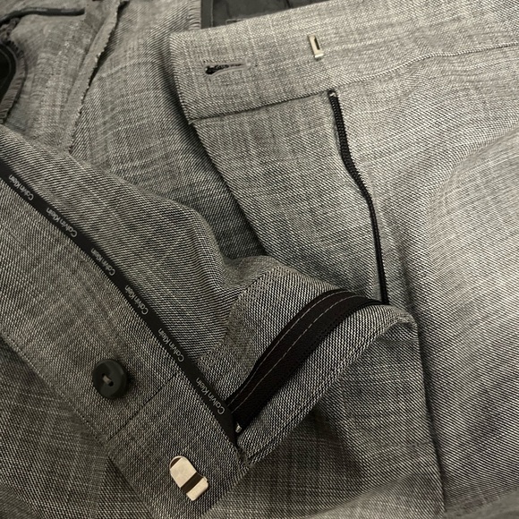 Calvin Klein Gray Trousers Versatile Tailored Design Gray Slim fit - Picture 8 of 11